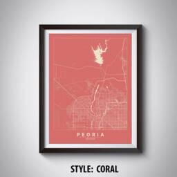 Pembroke Pines Map Art Print Florida Travel Poster, Office Decor - thumbnail 3