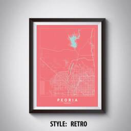 Pembroke Pines Map Art Print Florida Travel Poster, Office Decor - thumbnail 4
