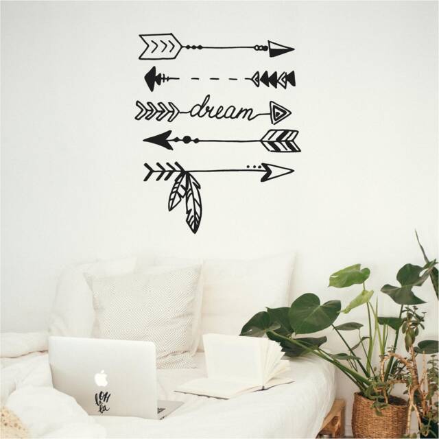 Dream Indian Peace Vinyl Wall Art, Decal, Sticker, Transfer, Mural, Removable, Decoration, Interior, Exterior, Peel & Stick, - 0881 - image 1