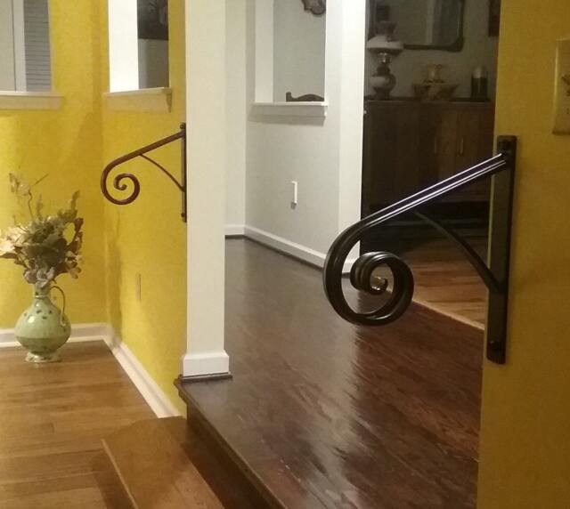 Solid Steel Stair Handrail Wrought Iron Victorian Railing - image 1