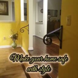 Solid Steel Stair Handrail Wrought Iron Victorian Railing - thumbnail 2
