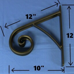Solid Steel Stair Handrail Wrought Iron Victorian Railing - thumbnail 4