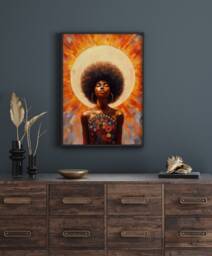 Black Girl Magic Art Print African American Woman Abstract Portrait - thumbnail 1