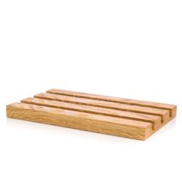 Oak Wood Desk Organizer Business Card, Tablet & Phone Holder, Desktop Display - thumbnail 3