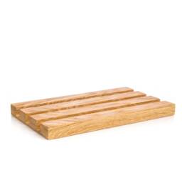 Oak Wood Desk Organizer Business Card, Tablet & Phone Holder, Desktop Display - thumbnail 2