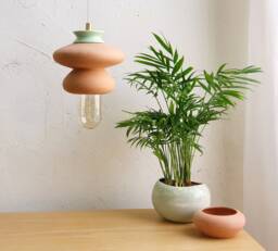 Ceramic Pendant Lamp - Handmade Contemporary Artwork Unique Hanging Light Fixture Gift Us Shipping Includes All Taxes