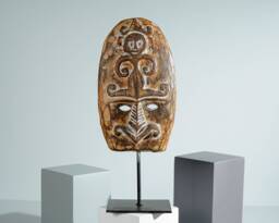 Mask Of Timor, Wall Decoration, On Stand, Sculpture, Handmade Gift, Traditional Art, Figurine, Office Decor, Unique Birthday Gift - thumbnail 1