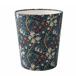 William Morris Golden Lily Jewel Waste Paper Bin - Handmade Fabric Basket For Bedroom, Study Or Home Office - thumbnail 1