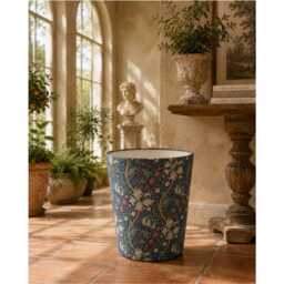 William Morris Golden Lily Jewel Waste Paper Bin - Handmade Fabric Basket For Bedroom, Study Or Home Office - thumbnail 2