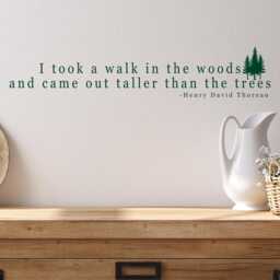 Henry David Thoreau Quote - Wall Art - Nature Quote Decal - Woods Thoreau - Forest Rewilding - thumbnail 2