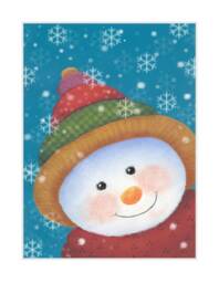 Snowman Art Print, Cute Christmas For Wall D??cor, Snowmen Print - thumbnail 1