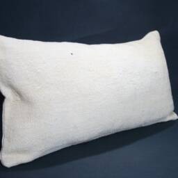 "Kilim Pillow, Wool Kilim Cousin From Anatolia , 30x60 cm, 12""x24" - thumbnail 2
