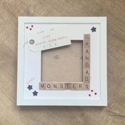 Grandad's Stars Personalised Letter Tile Frame - Customised Grandparent Photo Gift - thumbnail 4