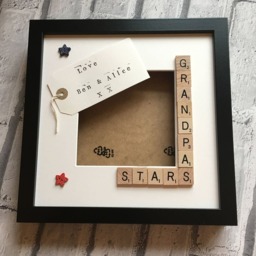 Grandad's Stars Personalised Letter Tile Frame - Customised Grandparent Photo Gift - thumbnail 3