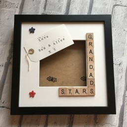 Grandad's Stars Personalised Letter Tile Frame - Customised Grandparent Photo Gift - thumbnail 2