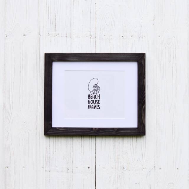 Black 5x7 Picture Frame - Handmade Free Standing Modern Rustic Vintage Antique Photo Wooden Frames With Mount Option - image 1