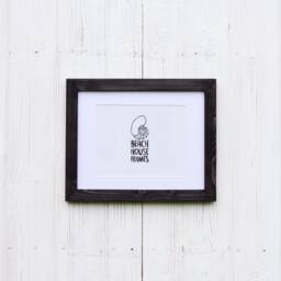 Black 5x7 Picture Frame - Handmade Free Standing Modern Rustic Vintage Antique Photo Wooden Frames With Mount Option - thumbnail 1