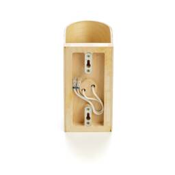 Birch Plywood Wall Sconce Set Rustic Modern Light Fixtures - thumbnail 4