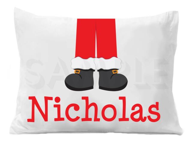 Personalized Santa Feet Christmas Pillow Case - image 1