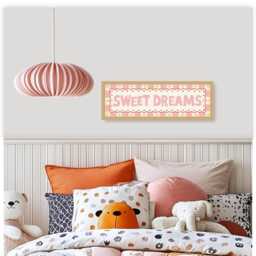 Framed Sweet Dreams Horizontal Print, Bedroom Prints For Kids, Nursery in Oak Frame - thumbnail 2