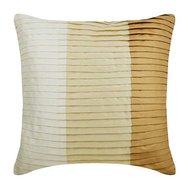 "Designer Beige Bed Pillow Cover 24""x24""/26""x26" - image 1