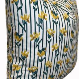 Carolina Irving Carnation Stripe Canary Yellow Cushion Cover Pillow Doublesided - thumbnail 2