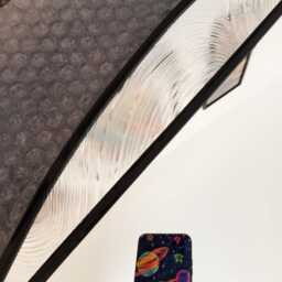 Asymmetrical Wall Mirror Stained Glass Texture, Handmade in UK - thumbnail 3