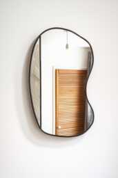 Asymmetrical Wall Mirror Stained Glass Texture, Handmade in UK - thumbnail 1