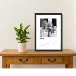 Cousin Definition Print With Photo - Personalised Gift For Cousins Funny Family Custom Gift, Frame - thumbnail 3