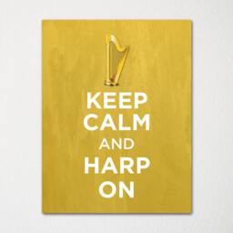 Keep Calm & Harp On - Fine Art Print Choice Of Color Purchase 3 Receive 1 Free Custom Prints Available - thumbnail 2
