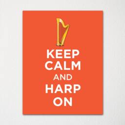 Keep Calm & Harp On - Fine Art Print Choice Of Color Purchase 3 Receive 1 Free Custom Prints Available - thumbnail 1