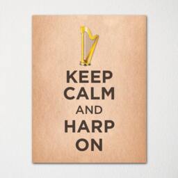 Keep Calm & Harp On - Fine Art Print Choice Of Color Purchase 3 Receive 1 Free Custom Prints Available - thumbnail 3