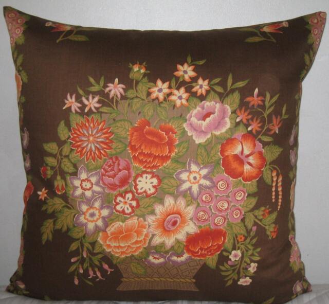 "Floral Decorative Pillow Cover-24""x 24" - image 1