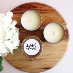 Champagne & Strawberries Soy Candle 8Oz Travel Tin Large - thumbnail 3