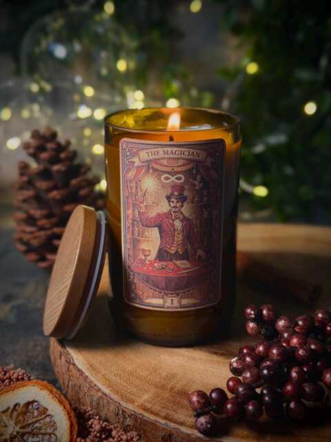The Magician - Tarot Handmade Soy Wax Eco Friendly Vegan Candle Alter Witchy Gift Gothic Bohemian Hand Poured in Wales - image 1
