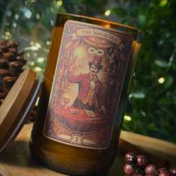 The Magician - Tarot Handmade Soy Wax Eco Friendly Vegan Candle Alter Witchy Gift Gothic Bohemian Hand Poured in Wales - thumbnail 3