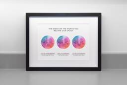 Personalized Star Map Print, New Parent Gift, Fine Art Archival Paper - thumbnail 1