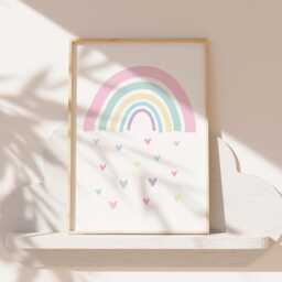 Set Of 3 Girls Affirmation Prints, Girl Power, Personalised, Rainbow Positive, Wall Art, Motivational, Toddler Bedroom Decor - thumbnail 2