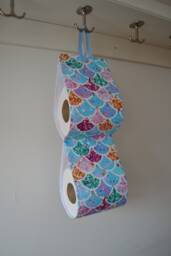 Fabric Roll Holder. Mermaid Scales. Bath Decor. Toilet Holder. Scales Fabric. Large