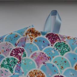 Fabric Roll Holder. Mermaid Scales. Bath Decor. Toilet Holder. Scales Fabric. Large - thumbnail 4