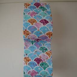 Fabric Roll Holder. Mermaid Scales. Bath Decor. Toilet Holder. Scales Fabric. Large - thumbnail 2