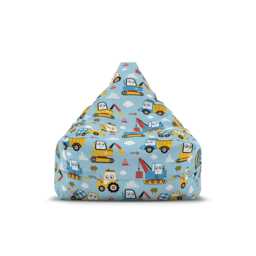 Construction Trucks/Diggers Bean Bag Kids Bean Bag Chair Cover Vehicles - thumbnail 1