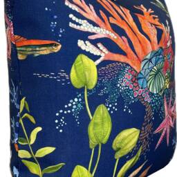 Osborne & Little Coralline Navy Outdoor/Indoor Cushion Cover Pillow Double Sided - thumbnail 3