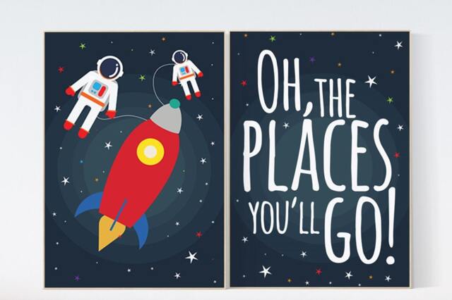 "Space Nursery Wall Art " - image 1