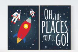 "Space Nursery Wall Art " - thumbnail 1
