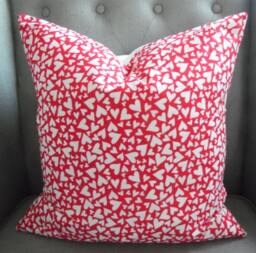 Anniversary.pillow Cover.slipcovers. Pillow Covers.toss Pillow.throw Pillows.home Decor.accents.red.hearts.sofa Cushions.cushion Covers - thumbnail 1
