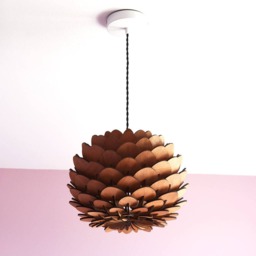 30cm Designer Wooden Pendant Light - thumbnail 3