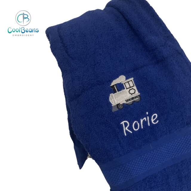 Train Towel - Personalised Face Cloth/Hand Bath - image 1