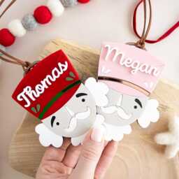 Personalised Christmas Nutcracker Bauble Novelty Children's Name Hanging Ornament - thumbnail 1