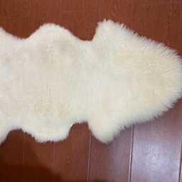 Genuine Ivory Sheepskin Rug - Suede Leather Backing, Scandinavian Chair Cover, Nursery Mat - thumbnail 2